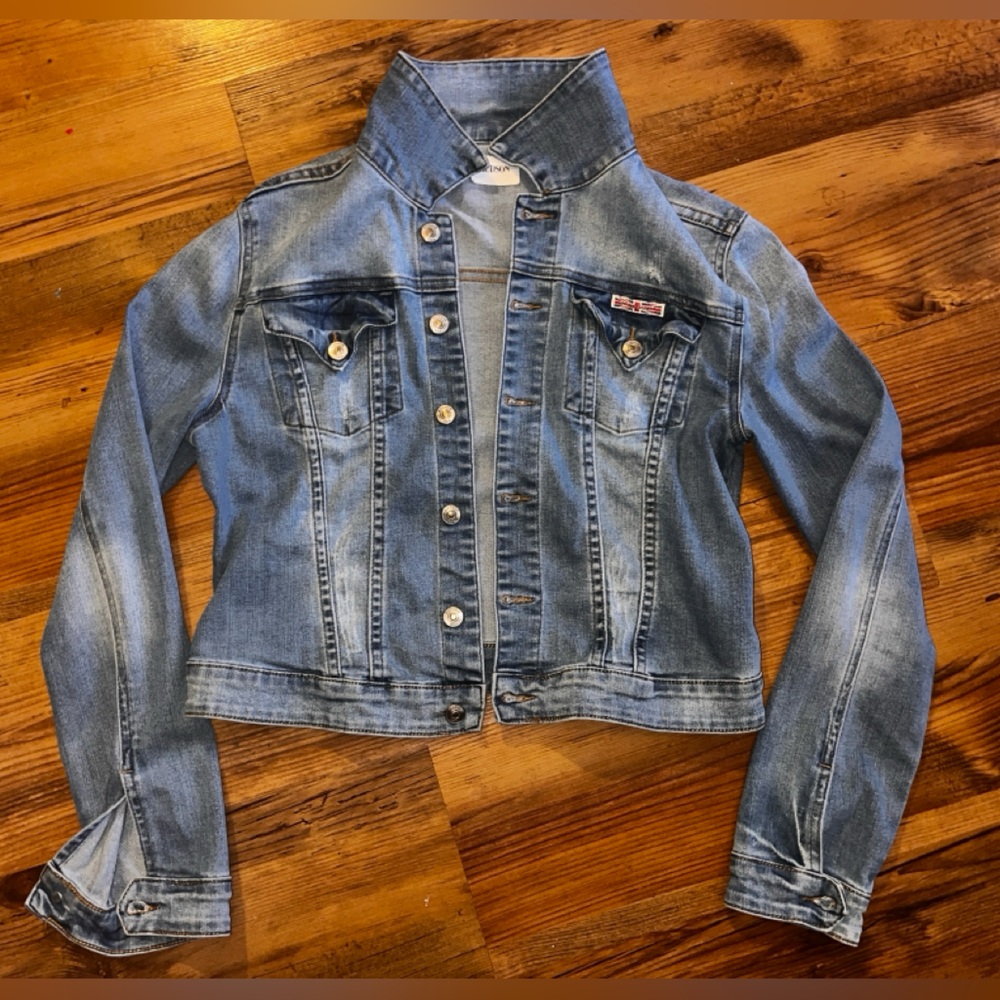 Hudson Jeans Denim Jacket Stretch Crop XL (runs small)
